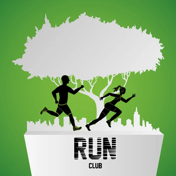 Runner atleet Running design — Stockvector