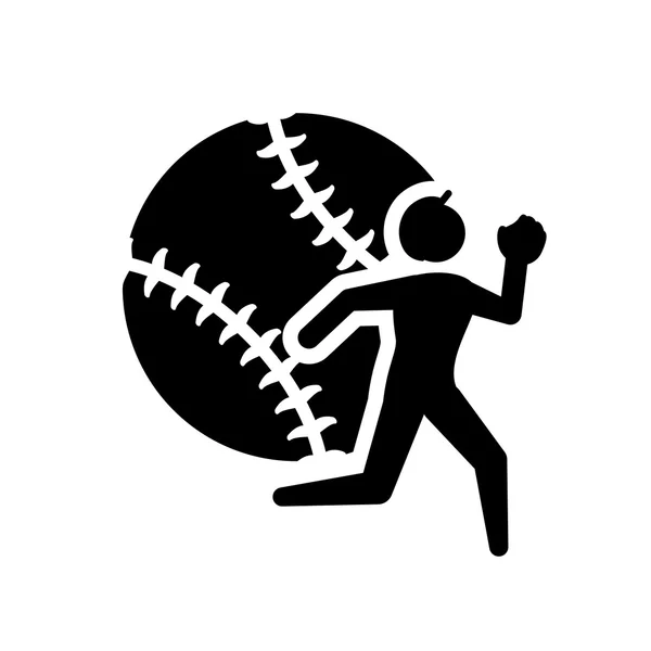 Ballspieler Baseball Sport Design — Stockvektor
