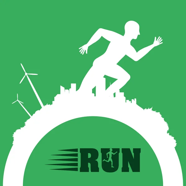 Runner atleet Running design — Stockvector