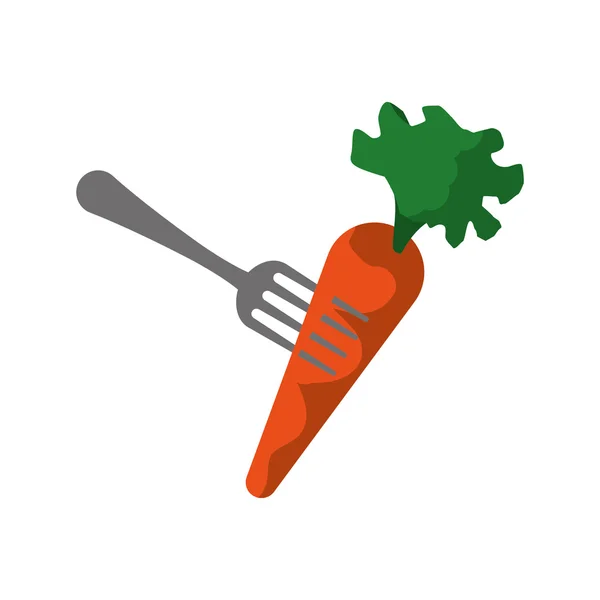 Conception de fourchettes alimentaires saines et biologiques — Image vectorielle