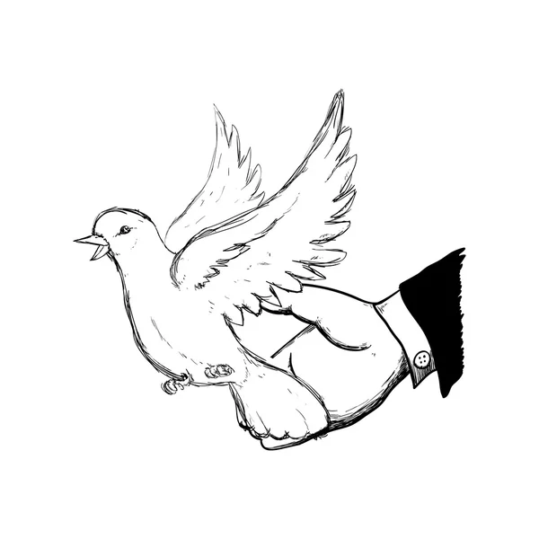 Символы белого голубя — стоковый вектор