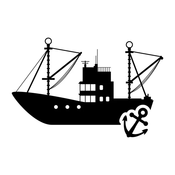 Πλοίο άγκυρα συγκοινωνιακά — Διανυσματικό Αρχείο