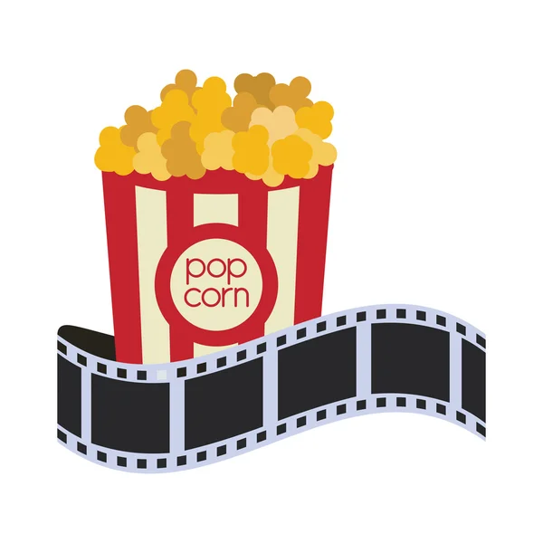 Pop corn bioscoop film ontwerp — Stockvector