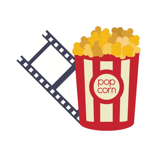 Popcorn-Kino-Filmdesign — Stockvektor