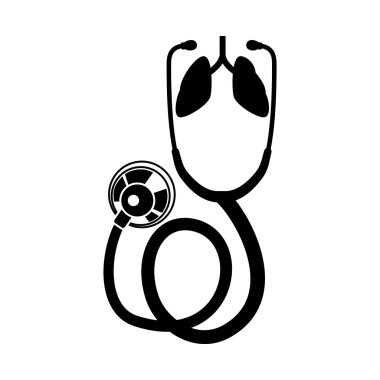 Akciğerler stetoskop tıbbi bakım tasarım