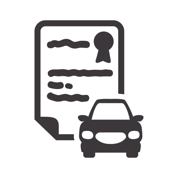 Diseño del documento de seguro de coche — Vector de stock