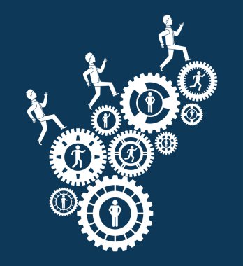 pictogram dişliler takım çalışması destek tasarımı