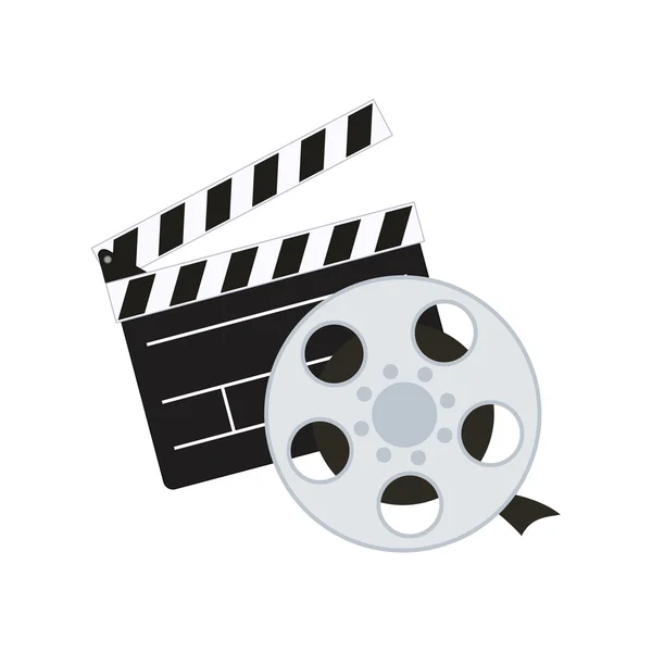 Clapboard cine película diseño — Vector de stock