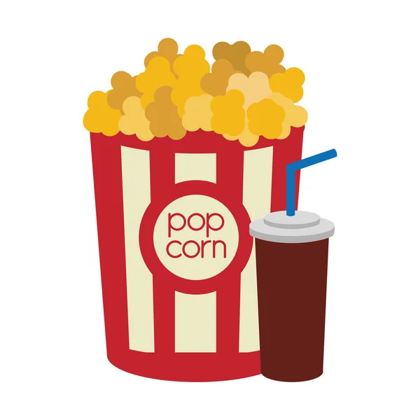Popcorn-Kino-Filmdesign — Stockvektor