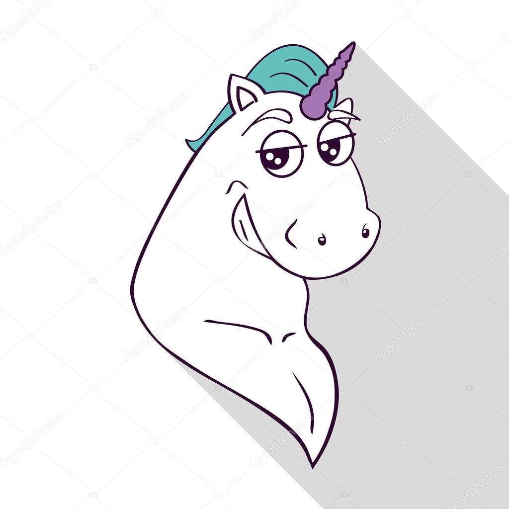 Diseño De Dibujos Animados De Unicornio Caballo — Vector De Stock © Djv