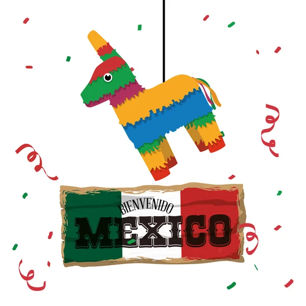 Cultura y diseño emblemático de México — Vector de stock