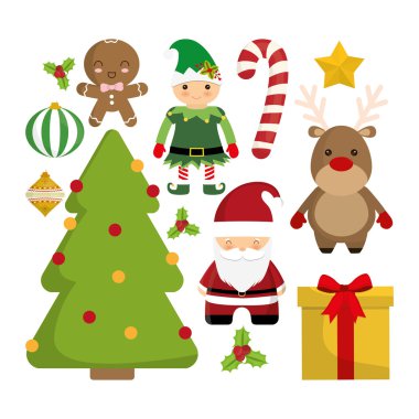 Çizgi film seti Chistmas tasarım
