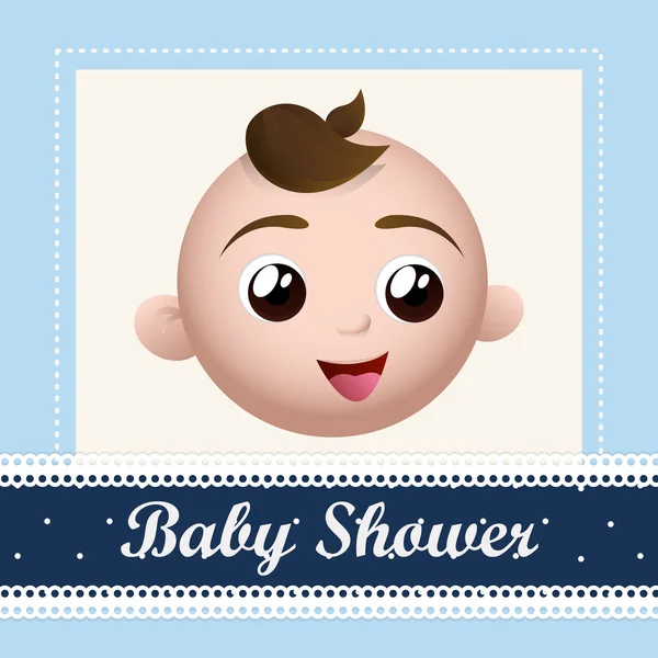 Baby dusch inbjudan kortdesign — Stock vektor