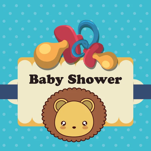 Дизайн пригласительной карты Baby Shower — стоковый вектор