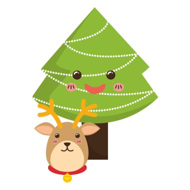 Çam ağacı Merry Christmas tasarım