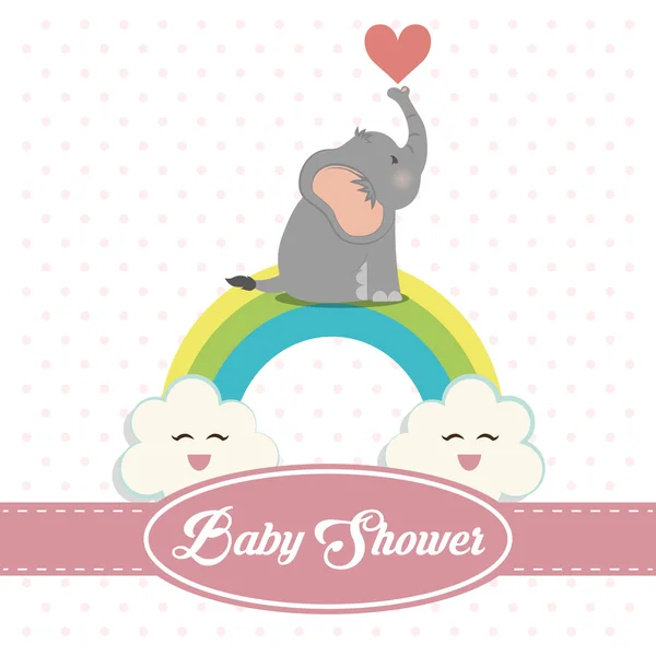 Baby Shower Design biglietto d'invito — Vettoriale Stock