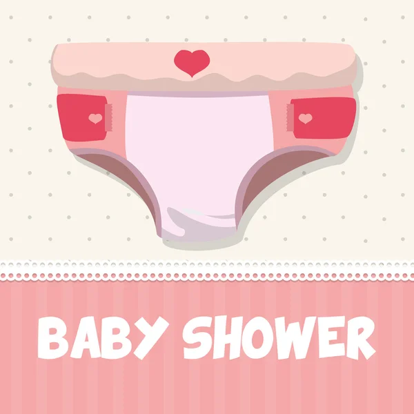 Baby dusch inbjudan kortdesign — Stock vektor