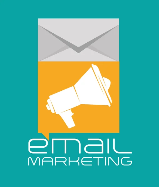 E-Mail Marketing und Mediendesign — Stockvektor