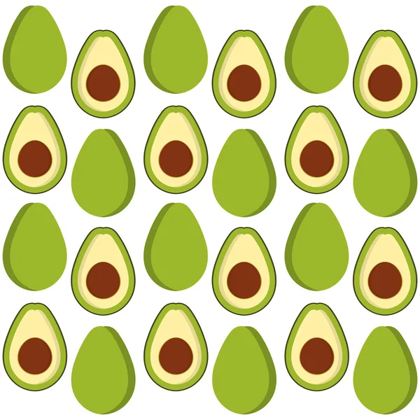 Avocado fruits background design — Stock Vector