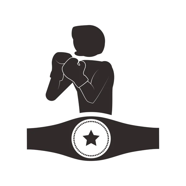 Mise en œuvre de la conception de sport de boxe — Image vectorielle