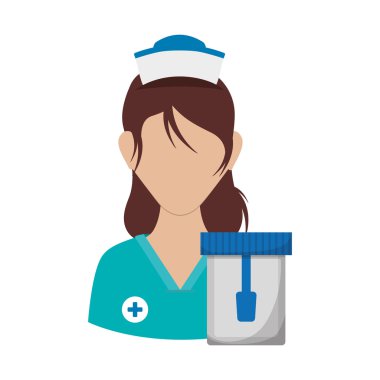 Üniformalı hemşire. Tıbbi bakım tasarımı