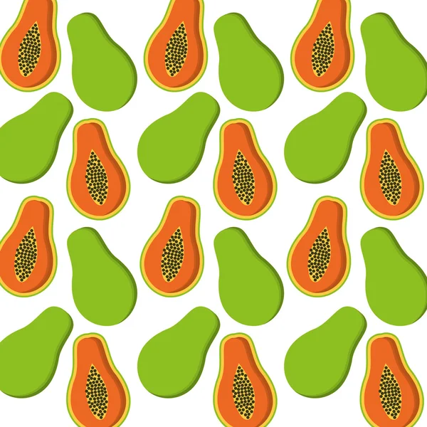 Papaye fruits fond design — Image vectorielle