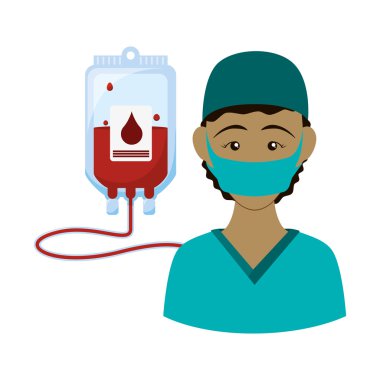 Üniformalı hemşire. Tıbbi bakım tasarımı