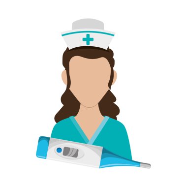 Üniformalı hemşire. Tıbbi bakım tasarımı