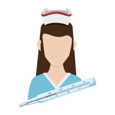 Üniformalı hemşire. Tıbbi bakım tasarımı