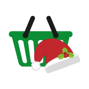 Merry Christmas tasarım Alışveriş sepeti