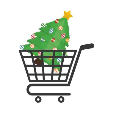 Merry Christmas tasarım Alışveriş sepeti