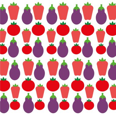 Patlıcan domates ve biber arka plan tasarımı