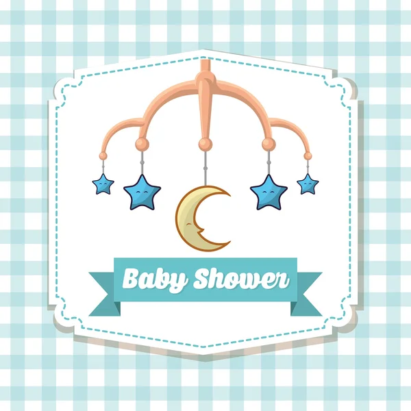 Design der Einladungskarte für die Babydusche — Stockvektor
