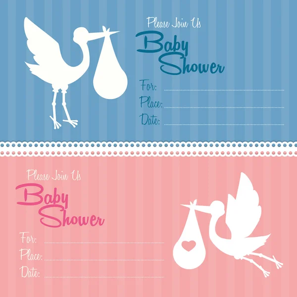 Conception de la carte d'invitation Baby Shower — Image vectorielle