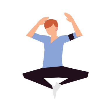 Spor adamı dışarıda spor yapıyor.