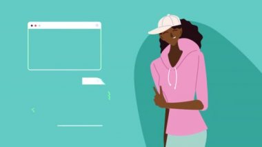 Web sayfası şablonlu ırklar arası insanlar animasyon karakterlerini kutluyor