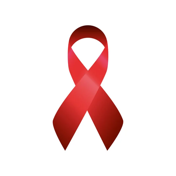 Día mundial del sida, cinta roja de sensibilización — Archivo Imágenes Vectoriales