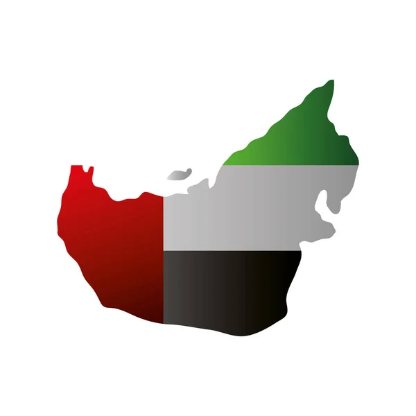 UAE National day, flag in map country — Stock Vector