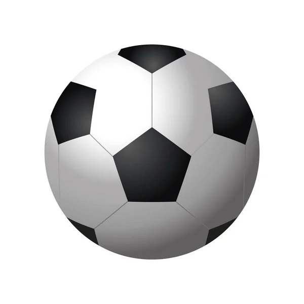 Ποδόσφαιρο μπάλα αθλητισμού εξοπλισμό λεπτομερή σχεδιασμό εικονίδιο — Διανυσματικό Αρχείο
