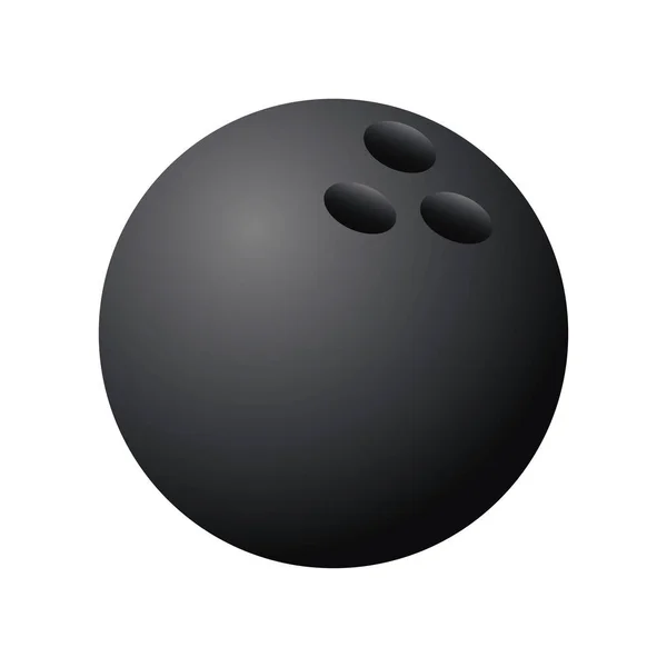 Bowling koule sport equiment detailní design ikona — Stockový vektor