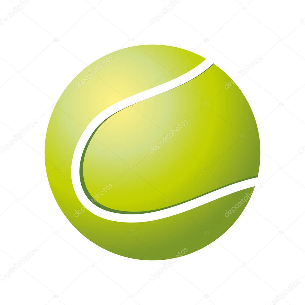 tennis ball sport equiment detailed design icon