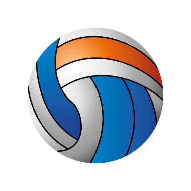 Voleybol sporu binek detaylı tasarım simgesi