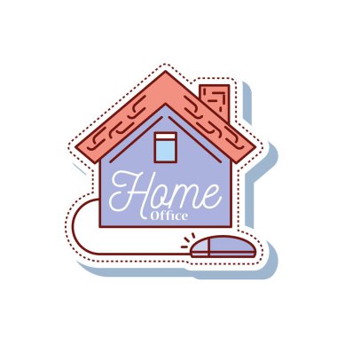 Coronavirus covid 19, merkez ofis güvenli etiket ikonu