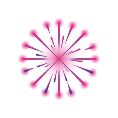 Havai fişekler karnaval şenlik partisinin etrafında yıldız patlaması