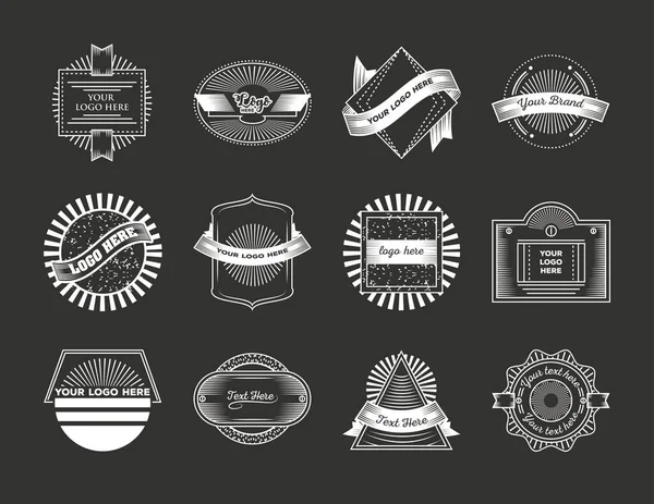 Embleem template collectie, vintage insigne of logo merk — Stockvector