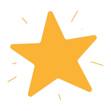 yıldız süsleme simgesi izole tasarımı