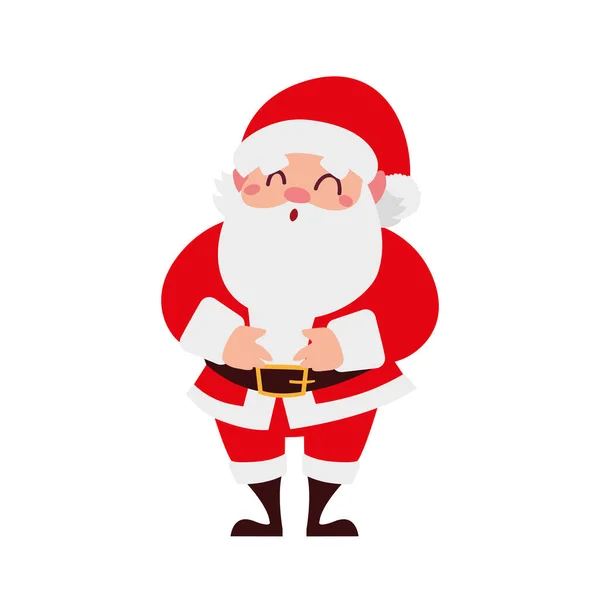 Feliz Navidad lindo personaje de Santa Claus de dibujos animados — Vector de stock