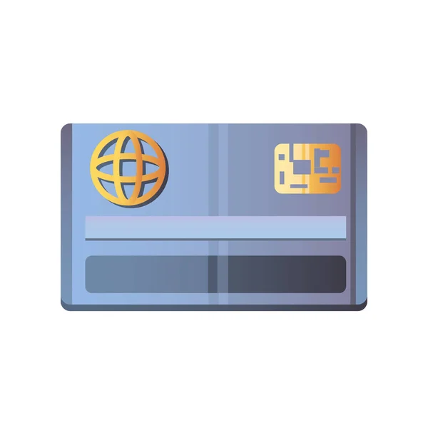 Online shopping, bank credit card icon isolated design — Stockvector