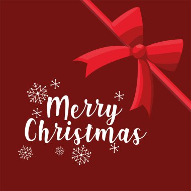 Mutlu noeller kırmızı fiyonklu harflerle çizilmiş.