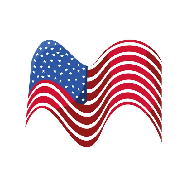Martin Luther King Day, waving american flag freedom — Vector de stock